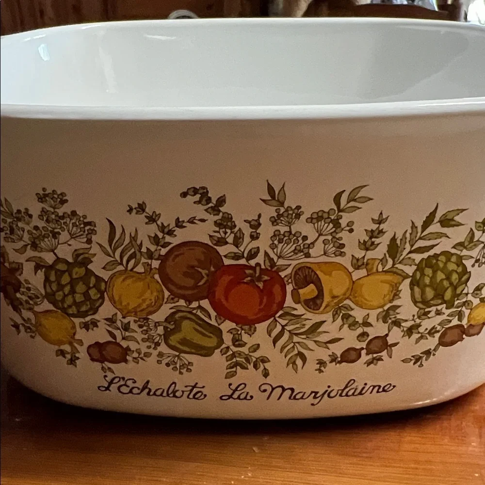 Corning Ware 3 Quart Casserole Dish L'Echalote La Marjolaine  A3B Vintage USA